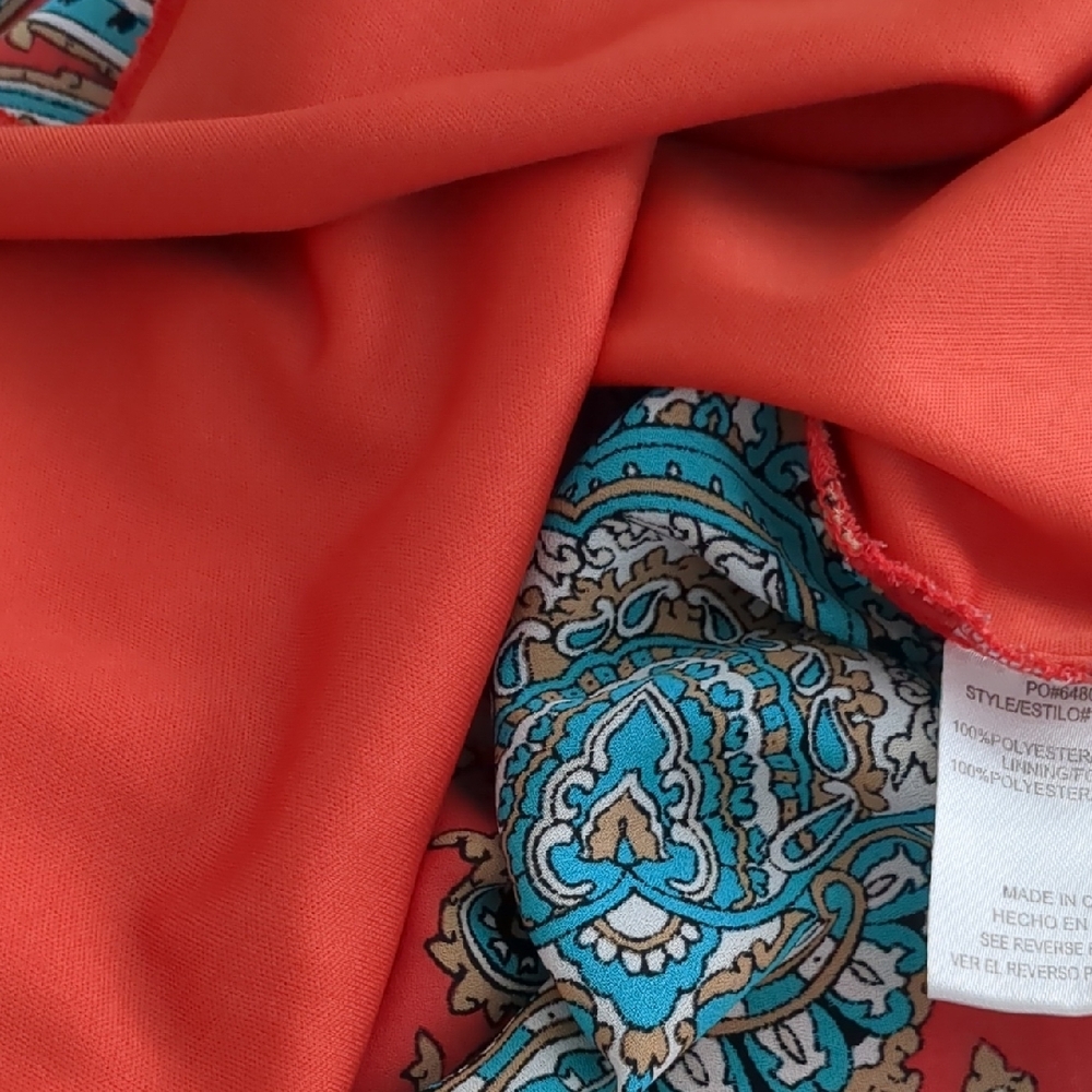 HeartSoul Red and Teal Paisley Top - Picture 7 of 7